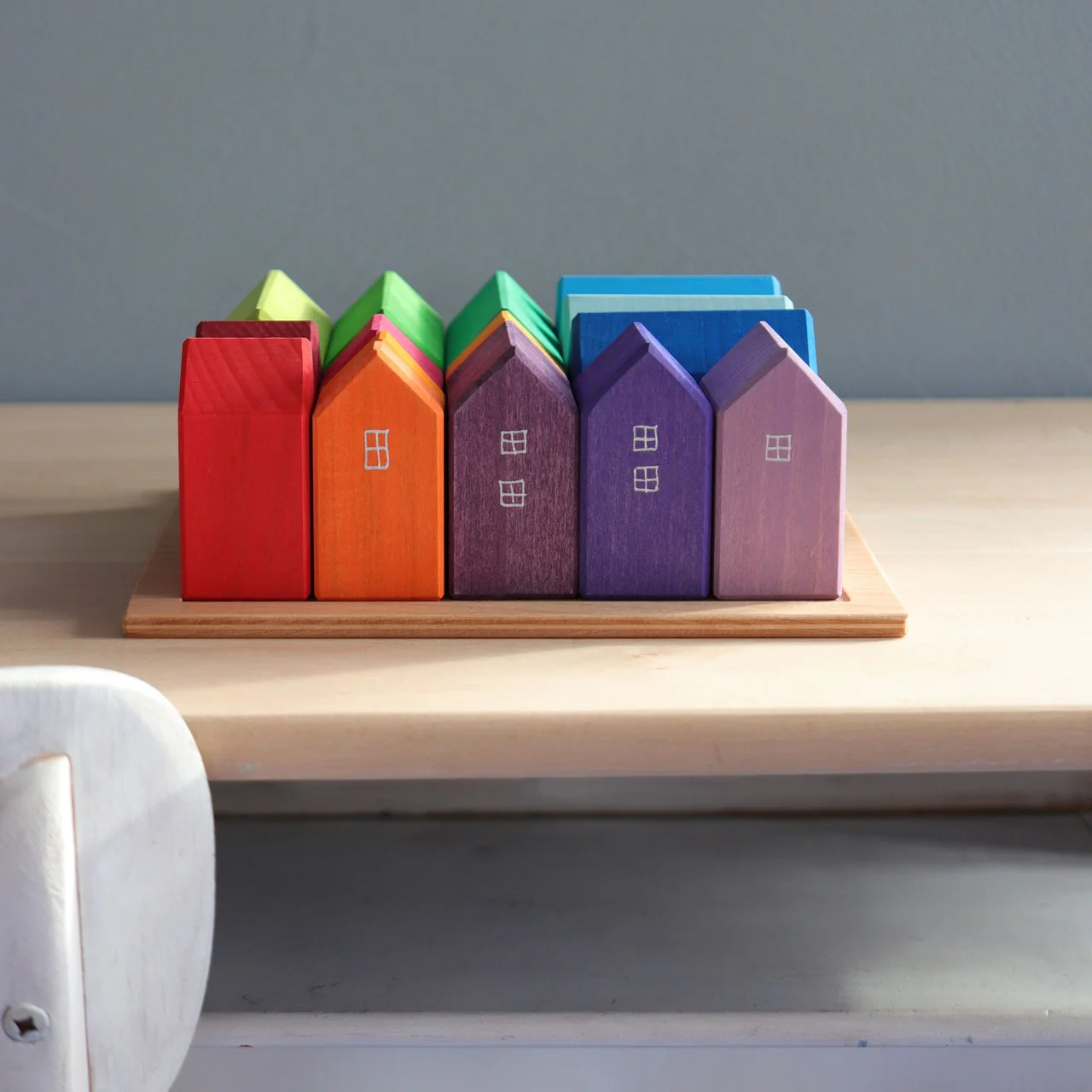 Houses Wooden Block Set by Grimm's - Image 8