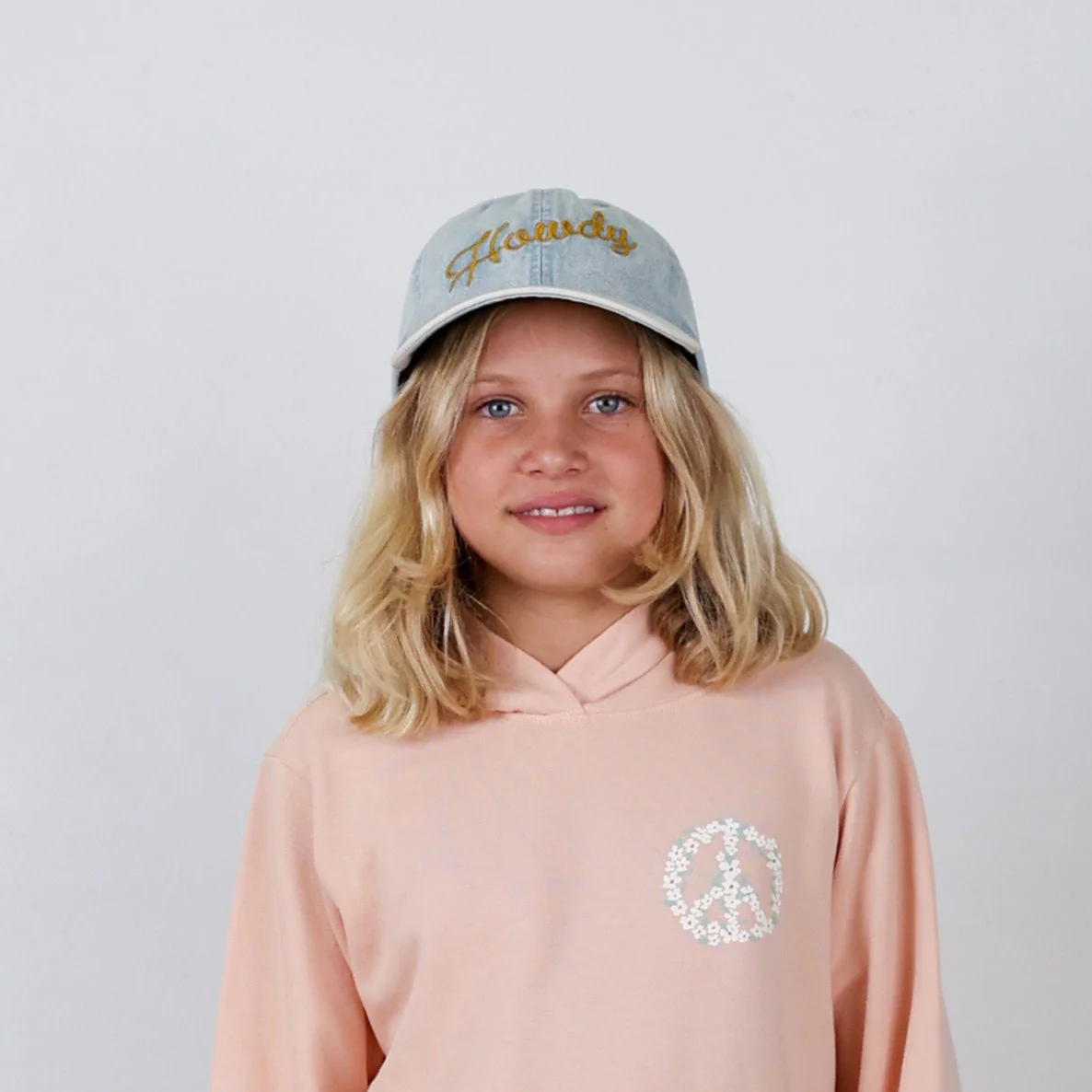 Howdy Six Panel Hat - Washed Denim by Tiny Whales - Image 7