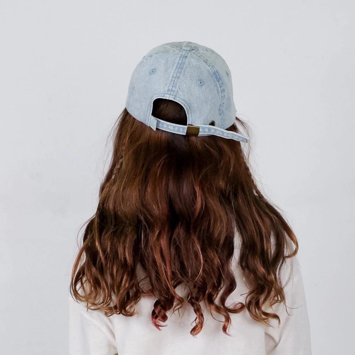Howdy Six Panel Hat - Washed Denim by Tiny Whales - Image 9