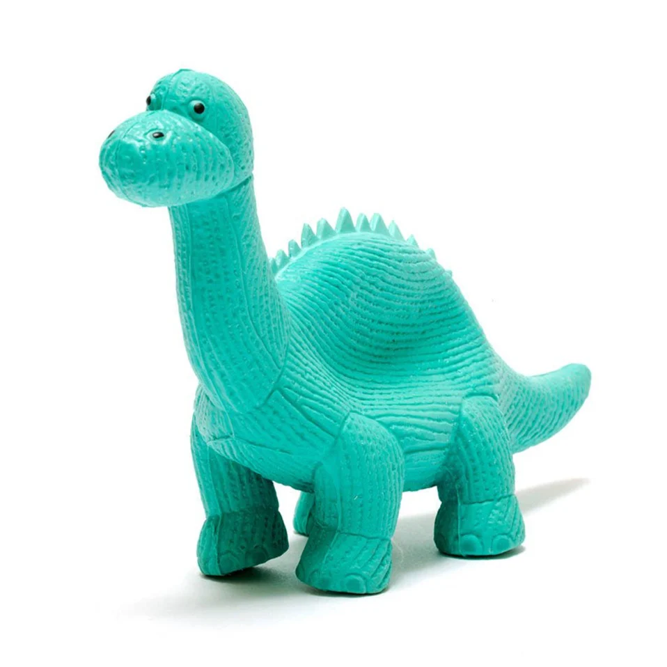 Ice Blue Natural Rubber Dinosaur Bath Toy and Teether by Best Years