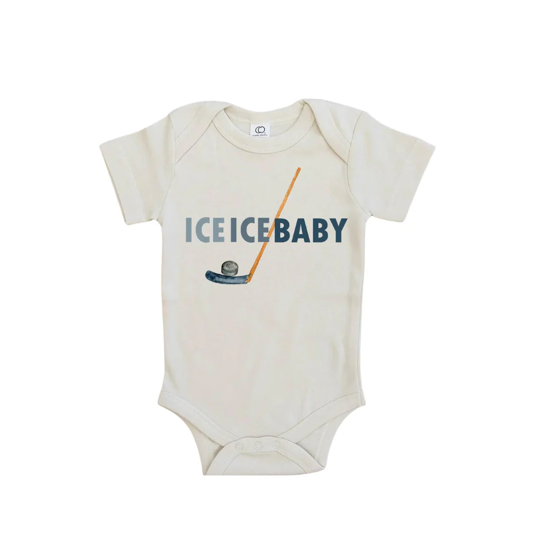 Ice Ice Baby Hockey Organic Baby Onesie by Urban Baby Co.