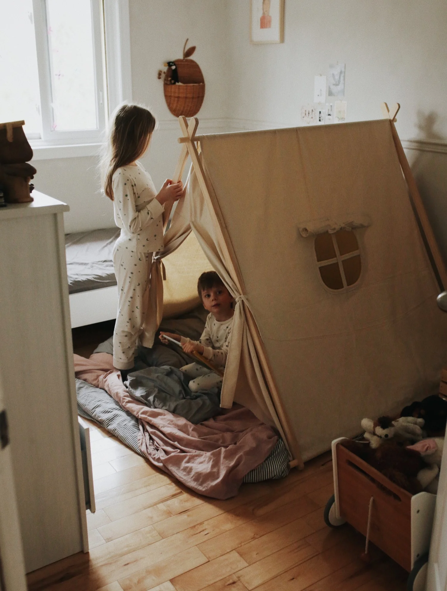 Indoor/Outdoor Play Tent - Natural by Kinderfeets - Image 2