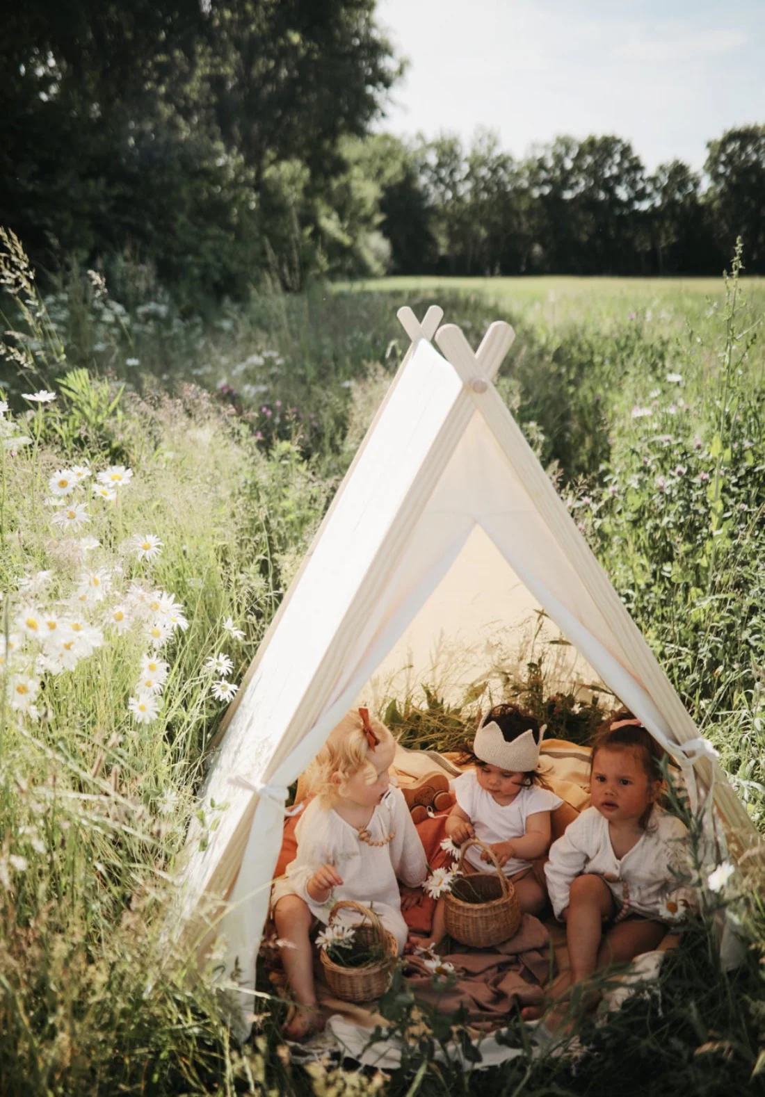 Indoor/Outdoor Play Tent - Natural by Kinderfeets - Image 4