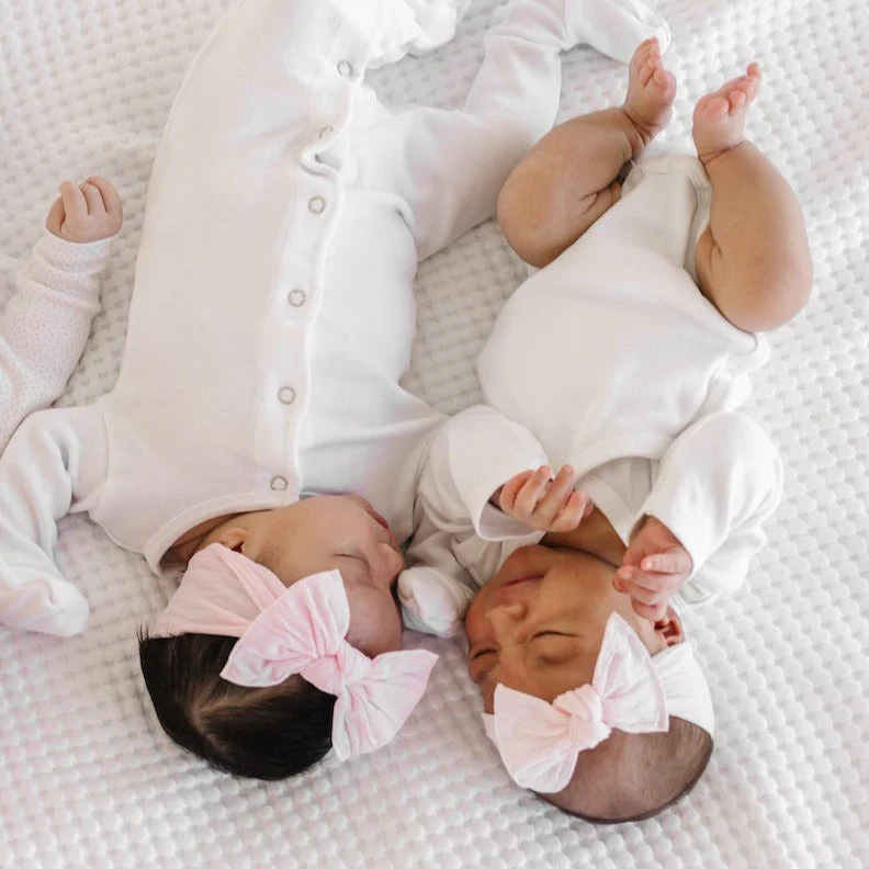 Itty Bitty Knot Headband - Ivory by Baby Bling - Image 3