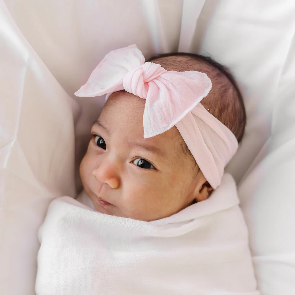 Itty Bitty Knot Headband - Pink by Baby Bling - Image 3
