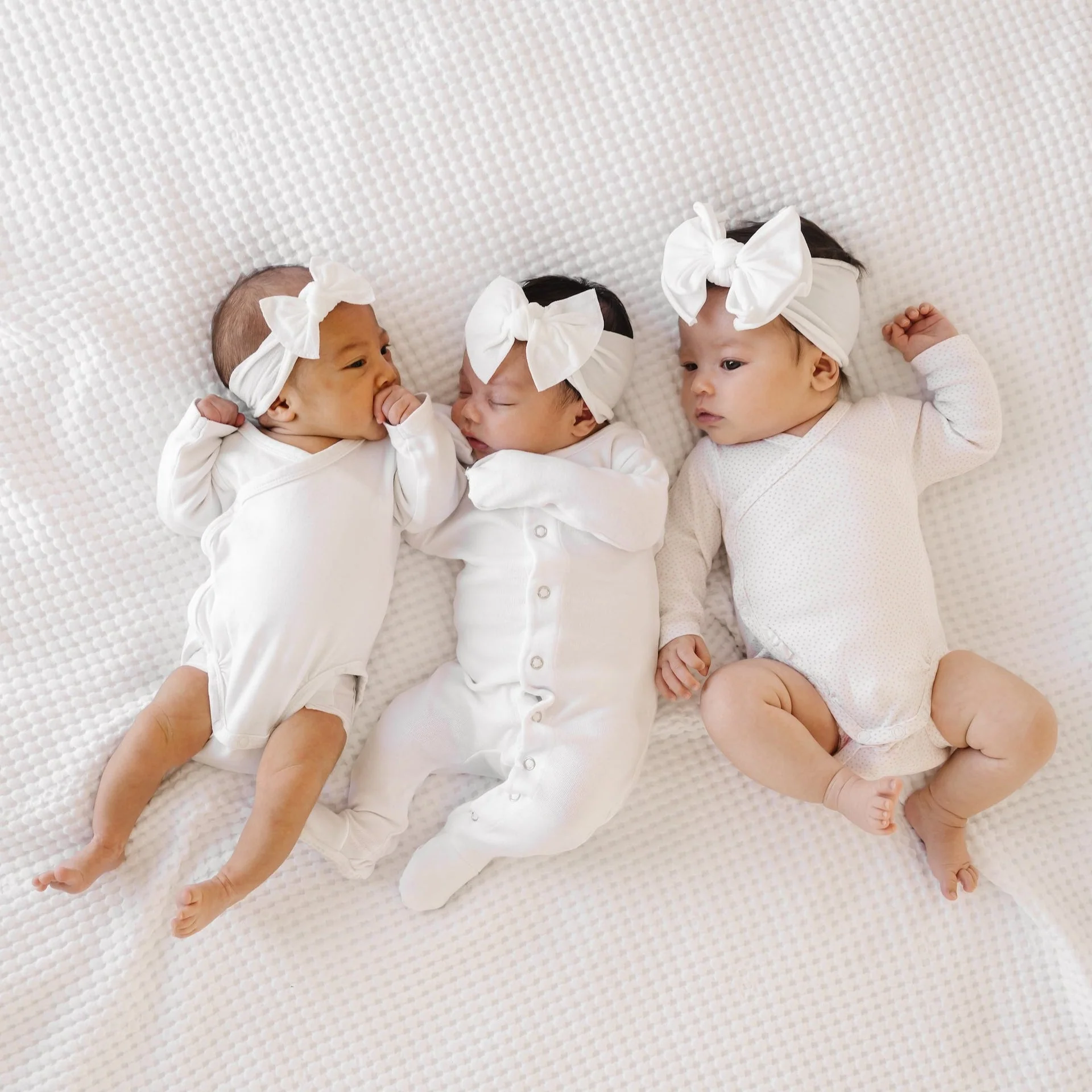 Itty Bitty Knot Headband - White by Baby Bling - Image 6