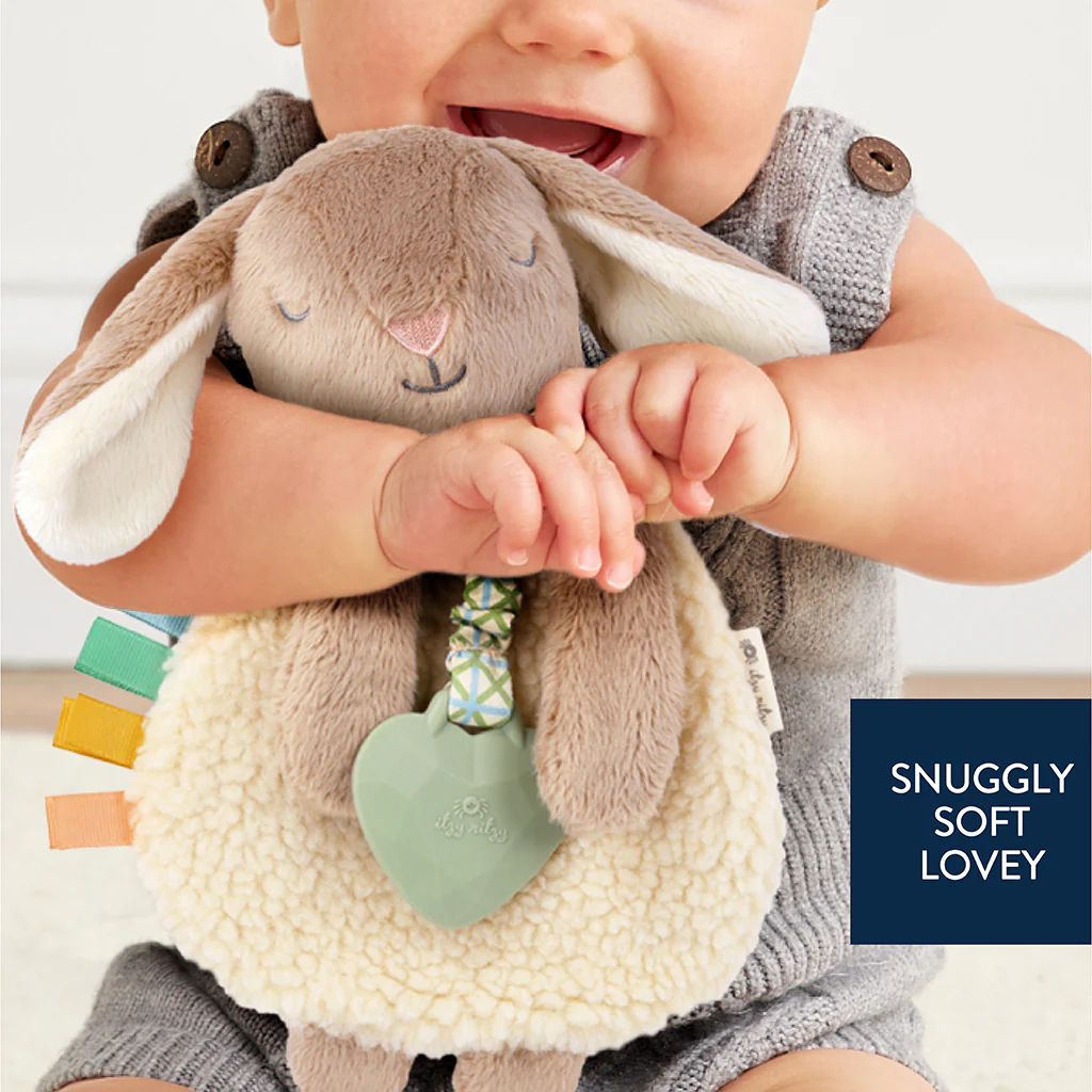Itzy Friends Lovey Plush - Taupe Bunny by Itzy Ritzy - Image 3
