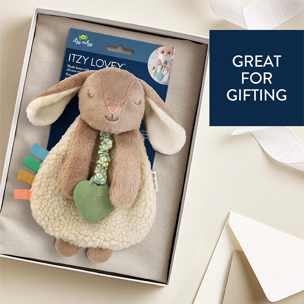 Itzy Friends Lovey Plush - Taupe Bunny by Itzy Ritzy - Image 5
