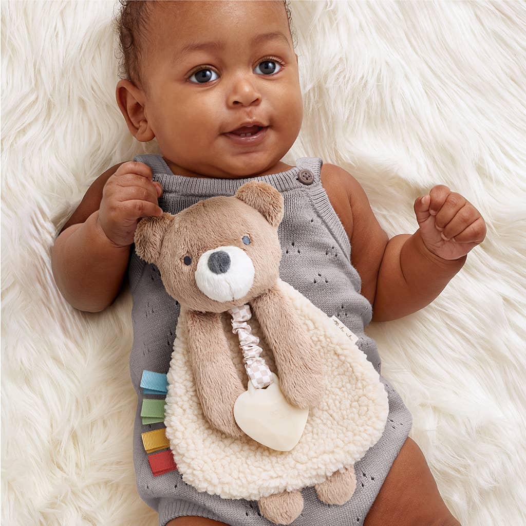 Itzy Friends Lovey Plush - Theo the Bear by Itzy Ritzy - Image 2