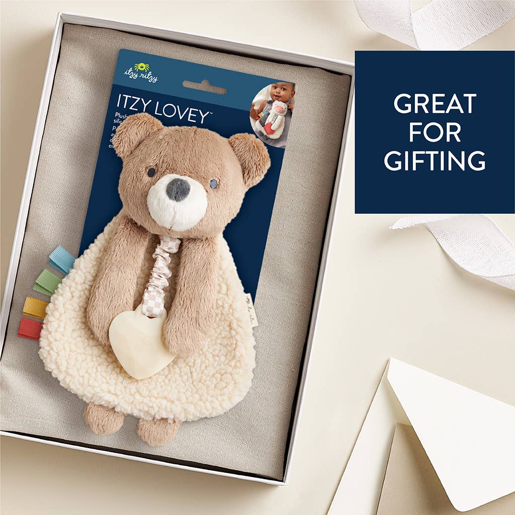 Itzy Friends Lovey Plush - Theo the Bear by Itzy Ritzy - Image 6