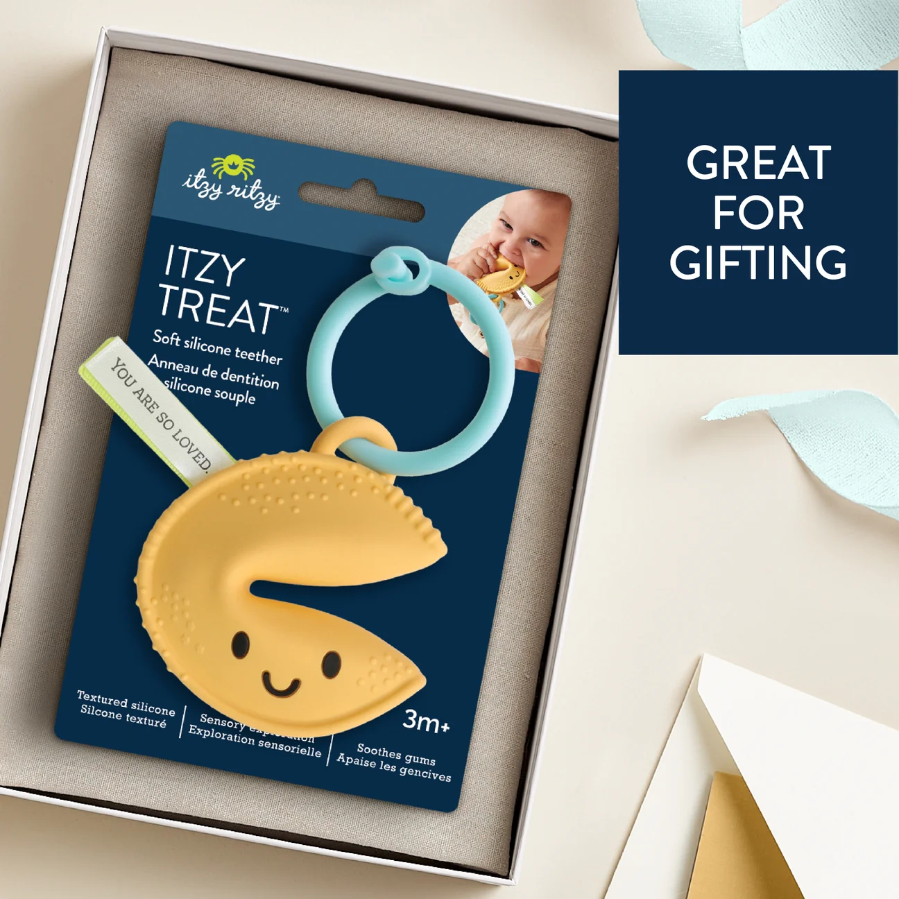Itzy Treat Fortune Cookie Teether by Itzy Ritzy - Image 4