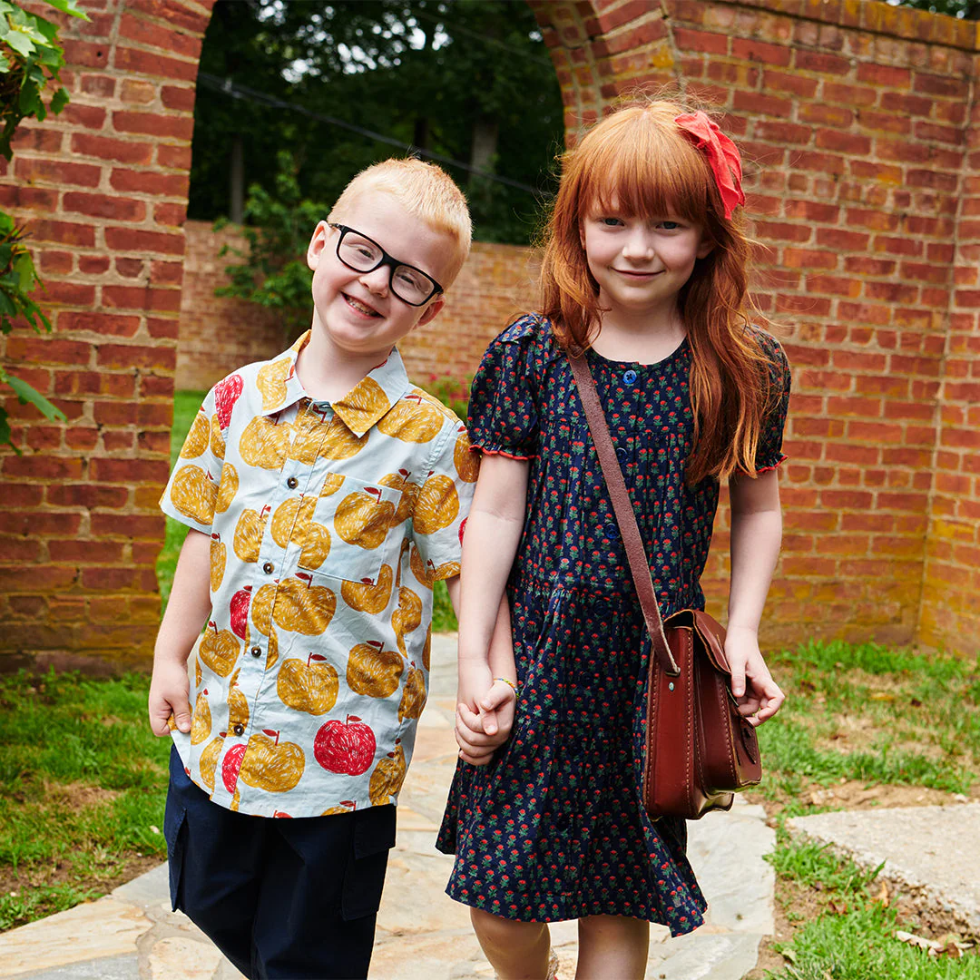Jack Shirt - Gold Apples by Pink Chicken - FINAL SALE - Image 3