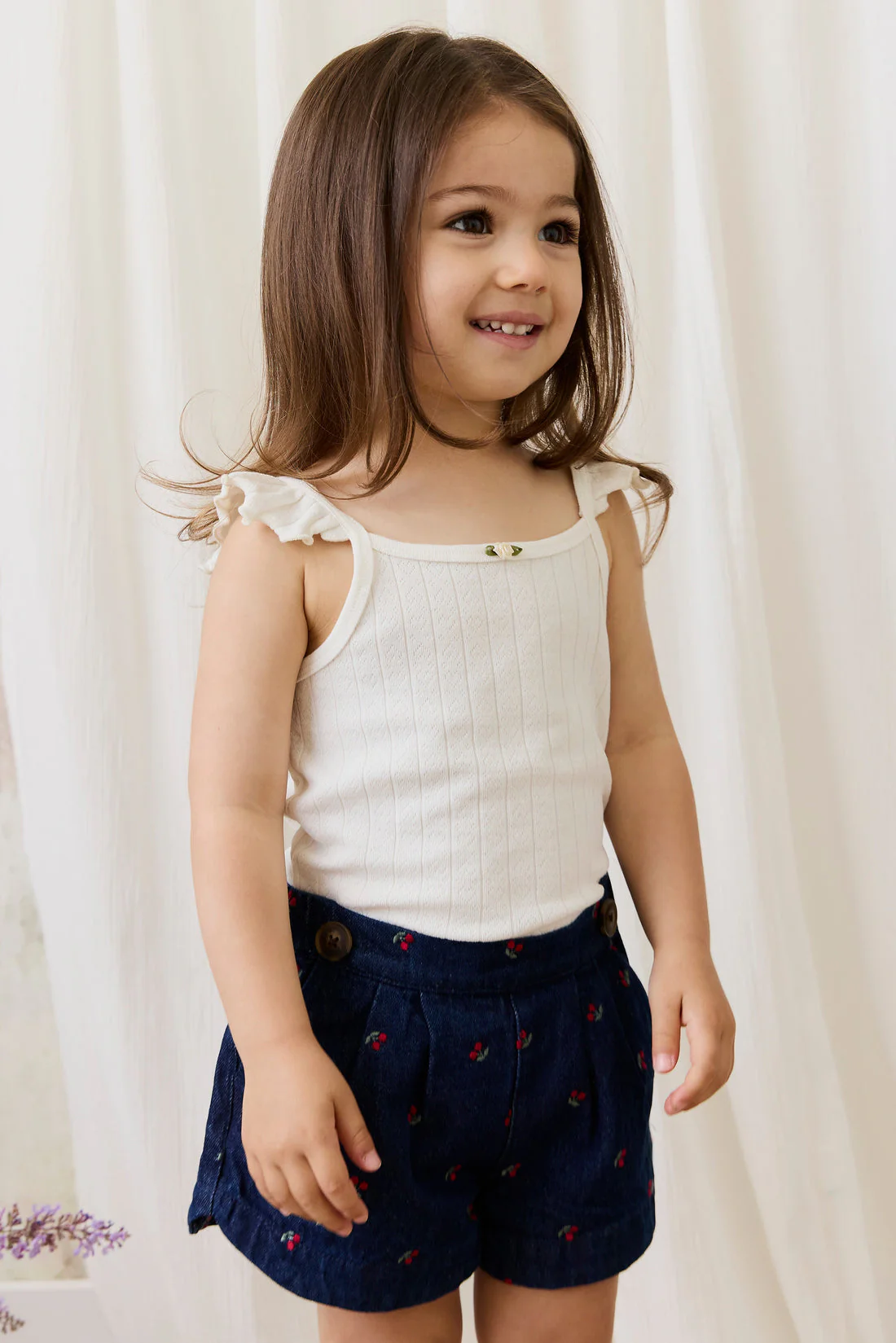 Jardine Short - Cerise Denim by Jamie Kay - Image 2