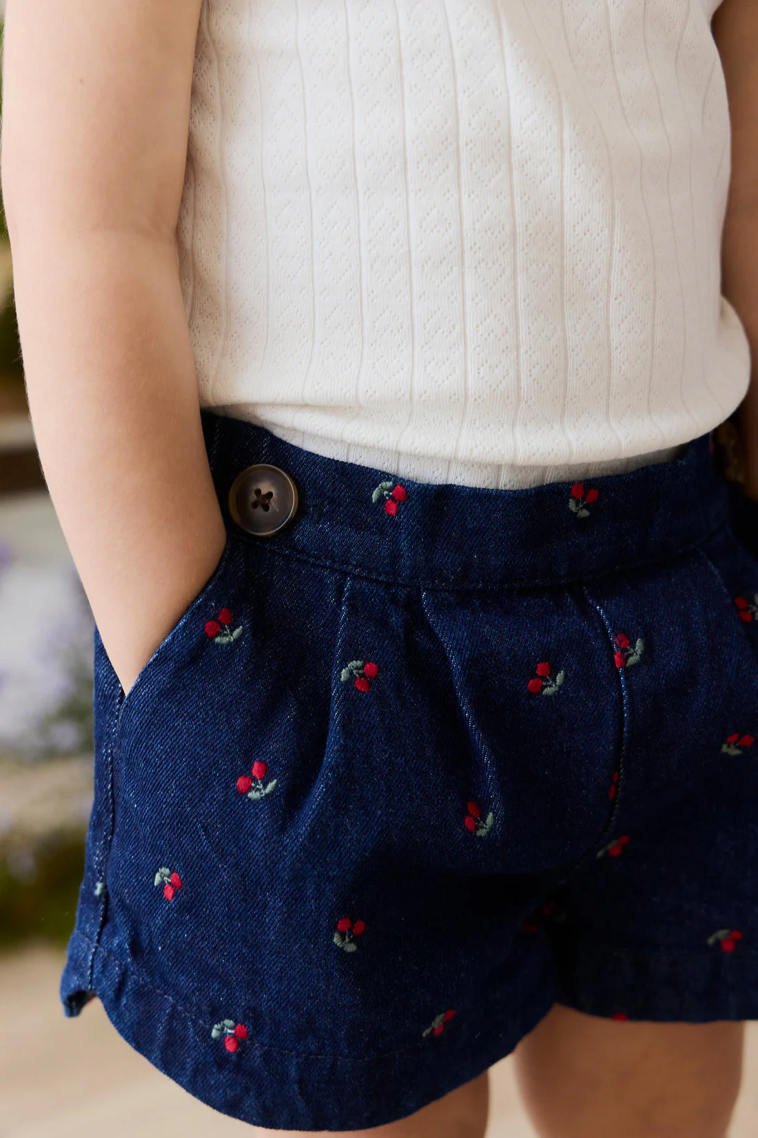 Jardine Short - Cerise Denim by Jamie Kay - Image 3