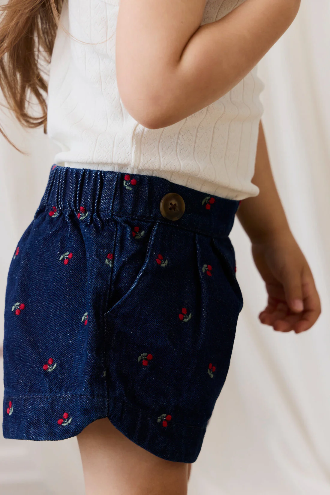 Jardine Short - Cerise Denim by Jamie Kay - Image 5