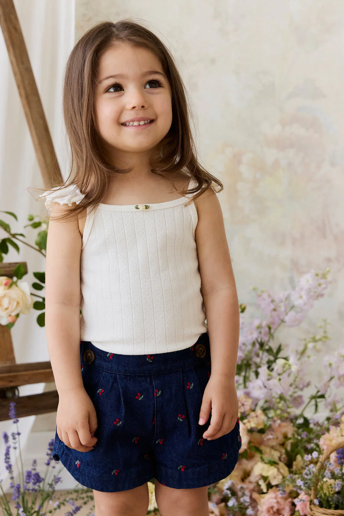 Jardine Short - Cerise Denim by Jamie Kay - Image 7