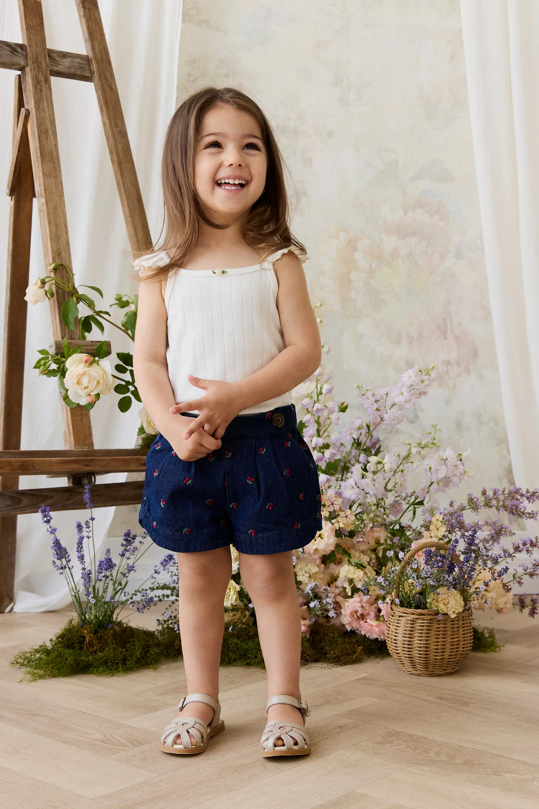 Jardine Short - Cerise Denim by Jamie Kay - Image 9
