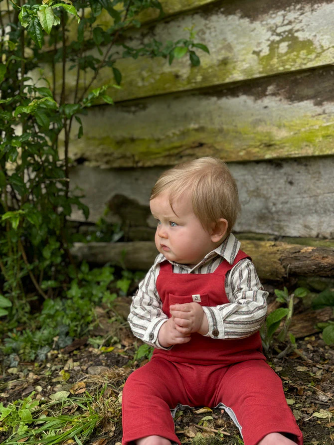 Jasper Woven Bodysuit - Black/Cream Stripe by Me & Henry - FINAL SALE - Image 2