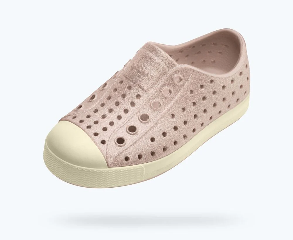 Jefferson Bio-Bling Shoe - Chameleon Pink Bling/ Bone White by Native Shoes - Image 2