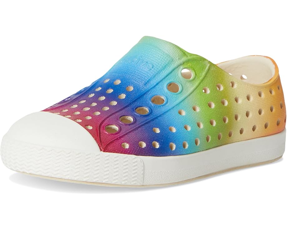 Jefferson Print Shoes - Bone White/Shell White/Rainbow Gradient by Native Shoes - FINAL SALE - Image 10