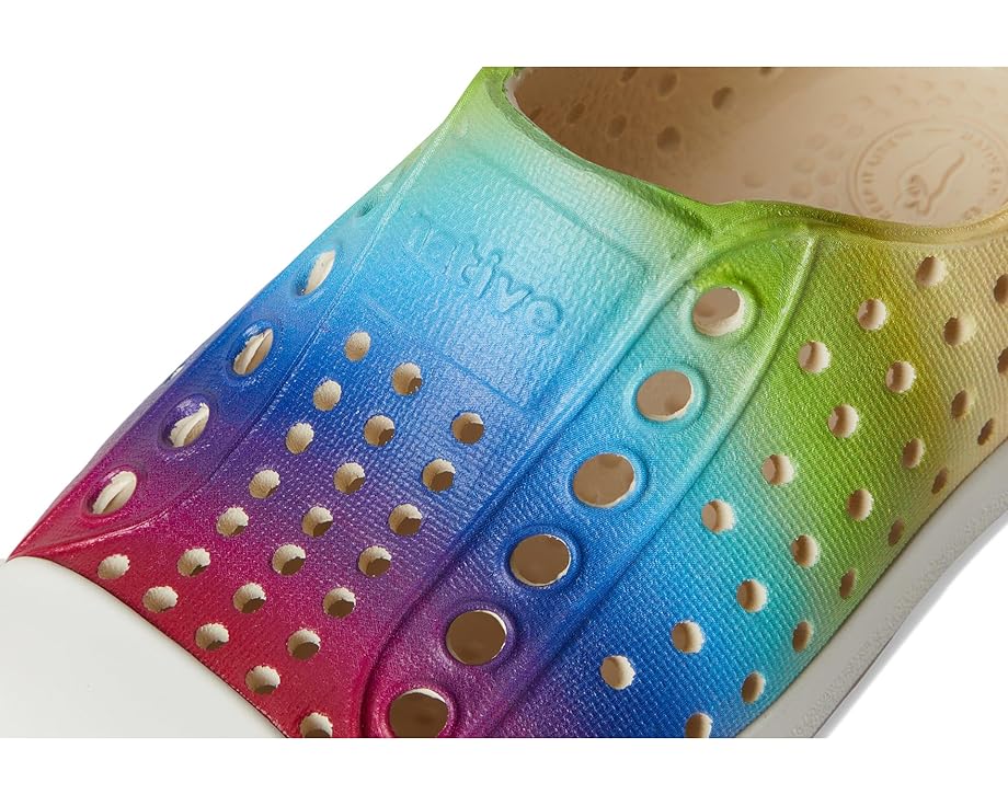 Jefferson Print Shoes - Bone White/Shell White/Rainbow Gradient by Native Shoes - FINAL SALE - Image 11