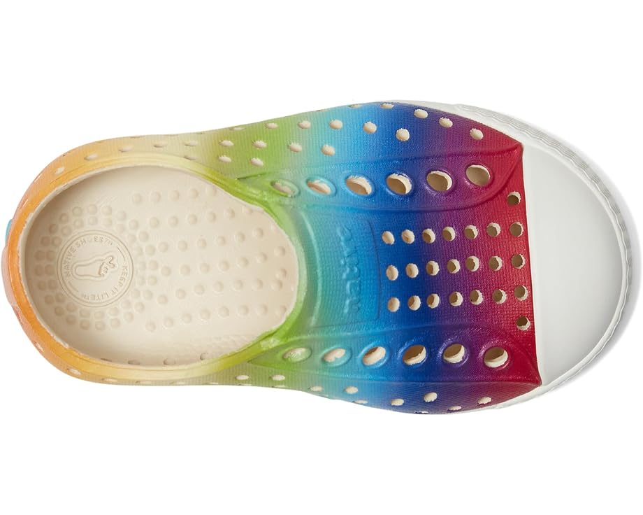 Jefferson Print Shoes - Bone White/Shell White/Rainbow Gradient by Native Shoes - FINAL SALE - Image 7