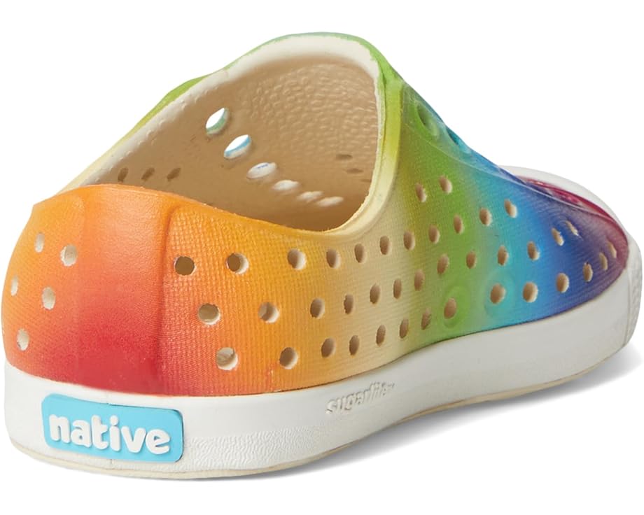 Jefferson Print Shoes - Bone White/Shell White/Rainbow Gradient by Native Shoes - FINAL SALE - Image 9