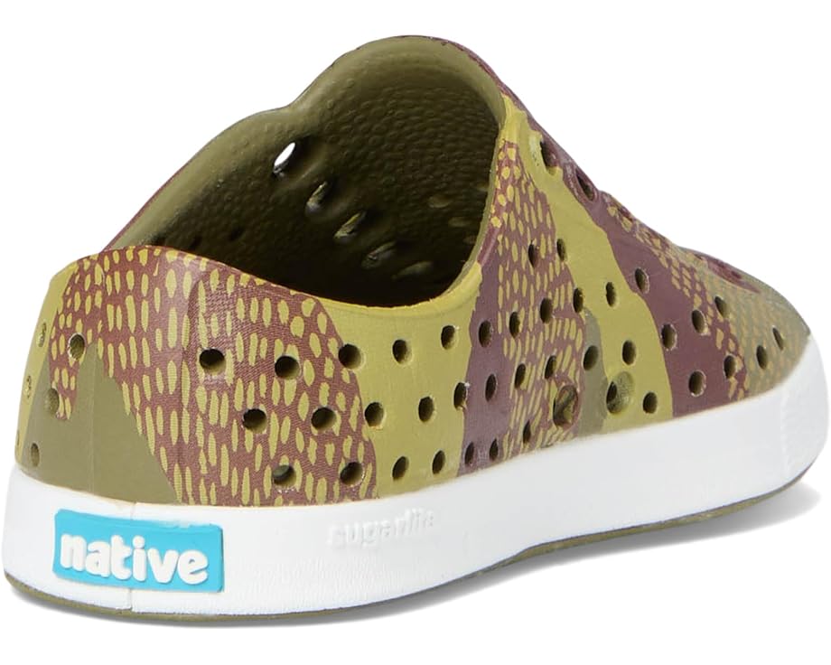 Jefferson Print Shoes - Rookie Green/Shell White/Bitter Seaweed Camo by Native Shoes - FINAL SALE - Image 6