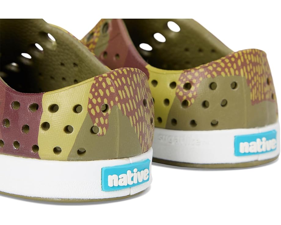 Jefferson Print Shoes - Rookie Green/Shell White/Bitter Seaweed Camo by Native Shoes - FINAL SALE - Image 7