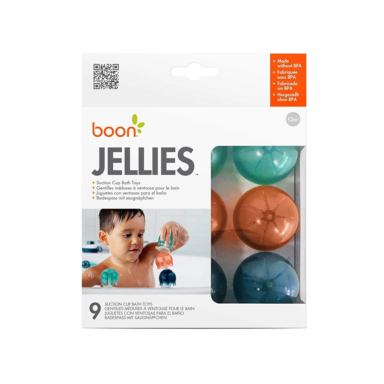 Jellies Suction Cups - Navy/Aqua/Orange by Boon - Image 3