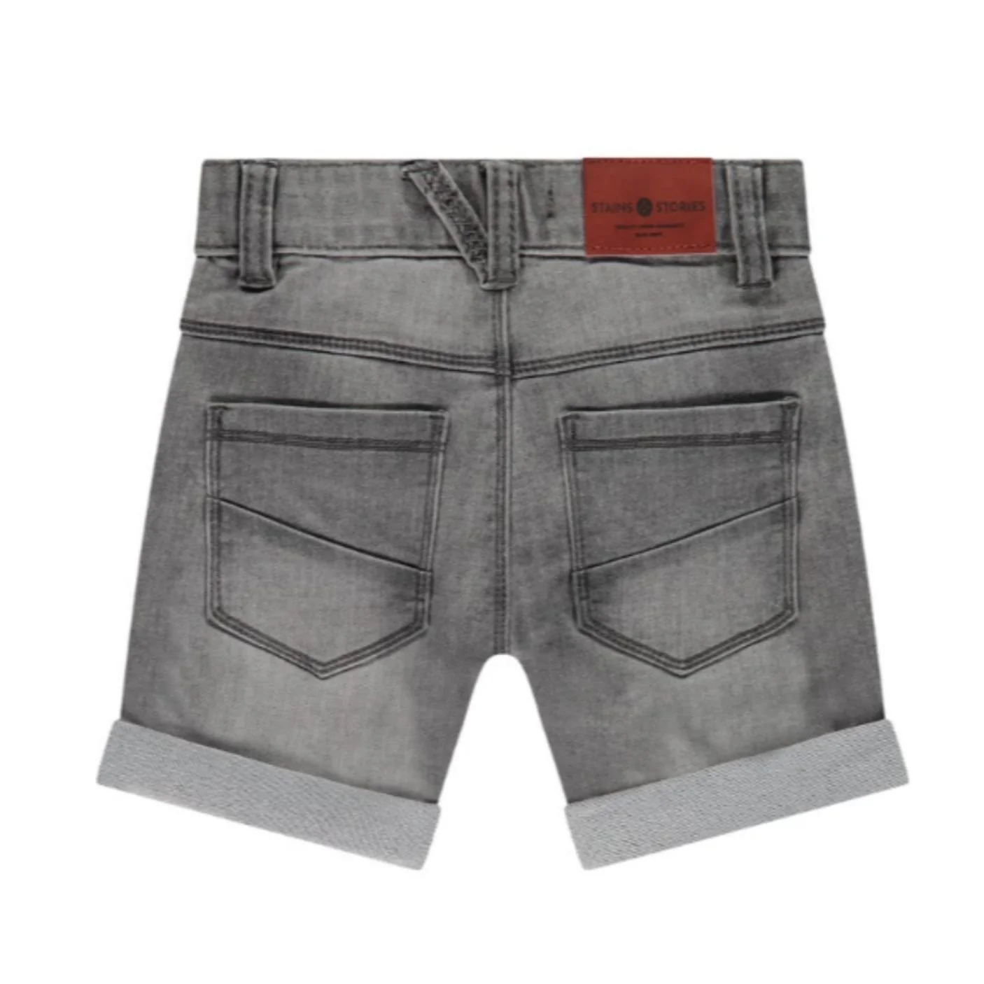 Jogg Denim Short - Mid Grey by Babyface - FINAL SALE - Image 2