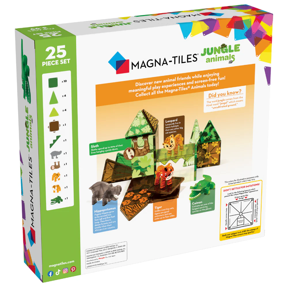 Jungle Animals 25 Piece Set by Magna-Tiles - Image 6