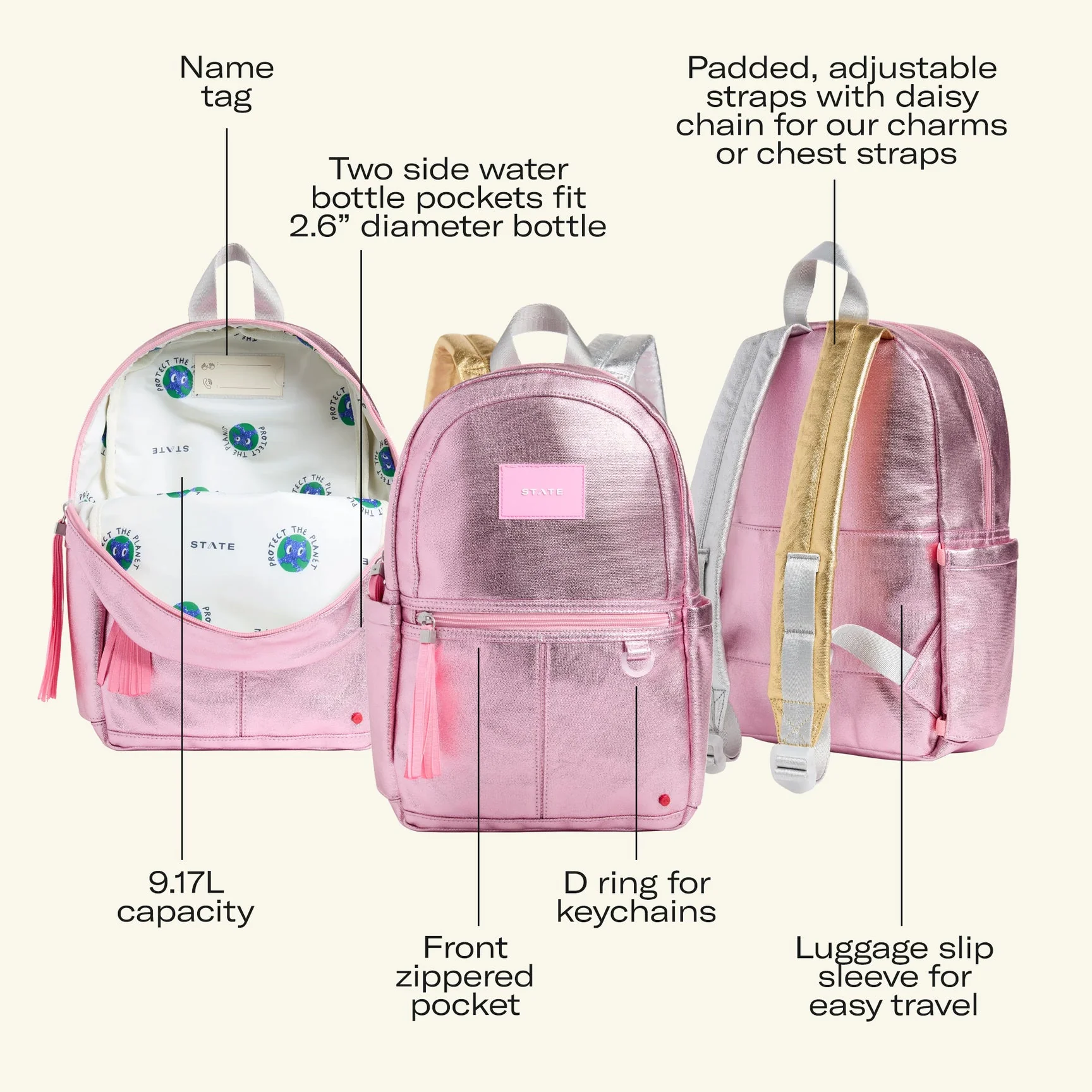 Kane Kids Mini Backpack - Clouds by State Bags - Image 9