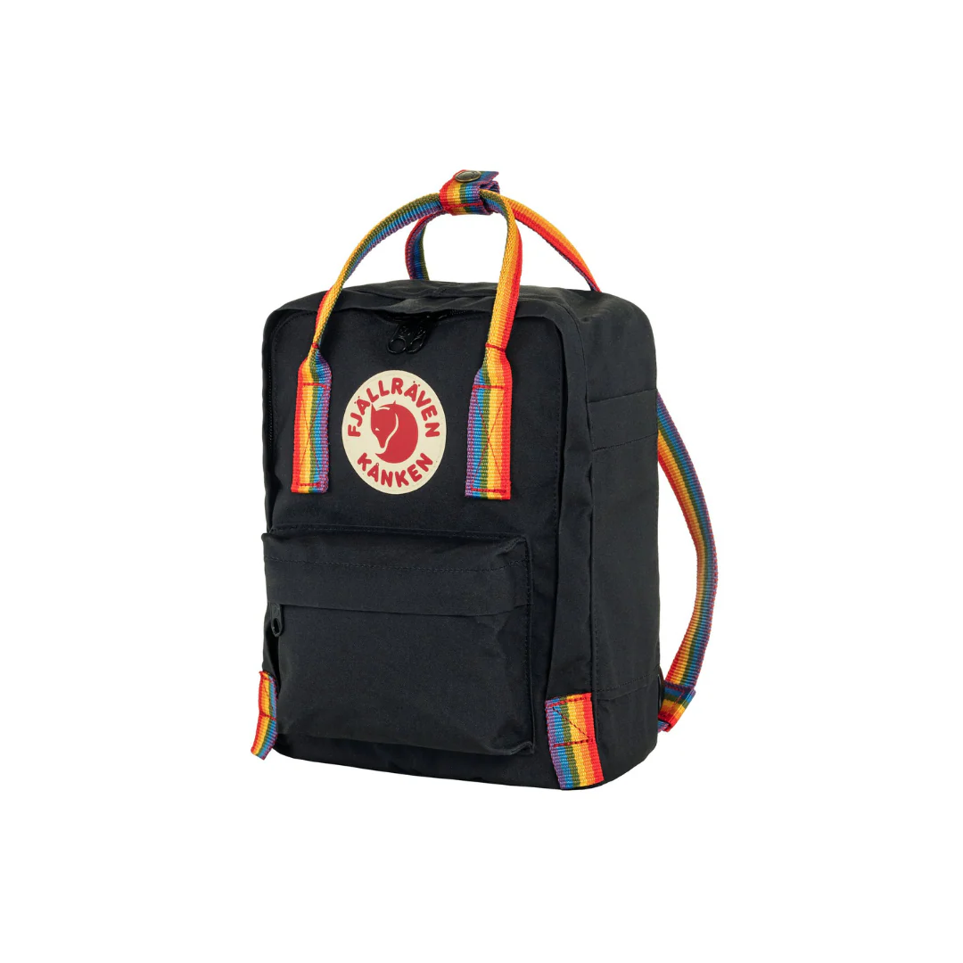 Kånken Rainbow Mini Backpack - Black by Fjallraven - Image 2