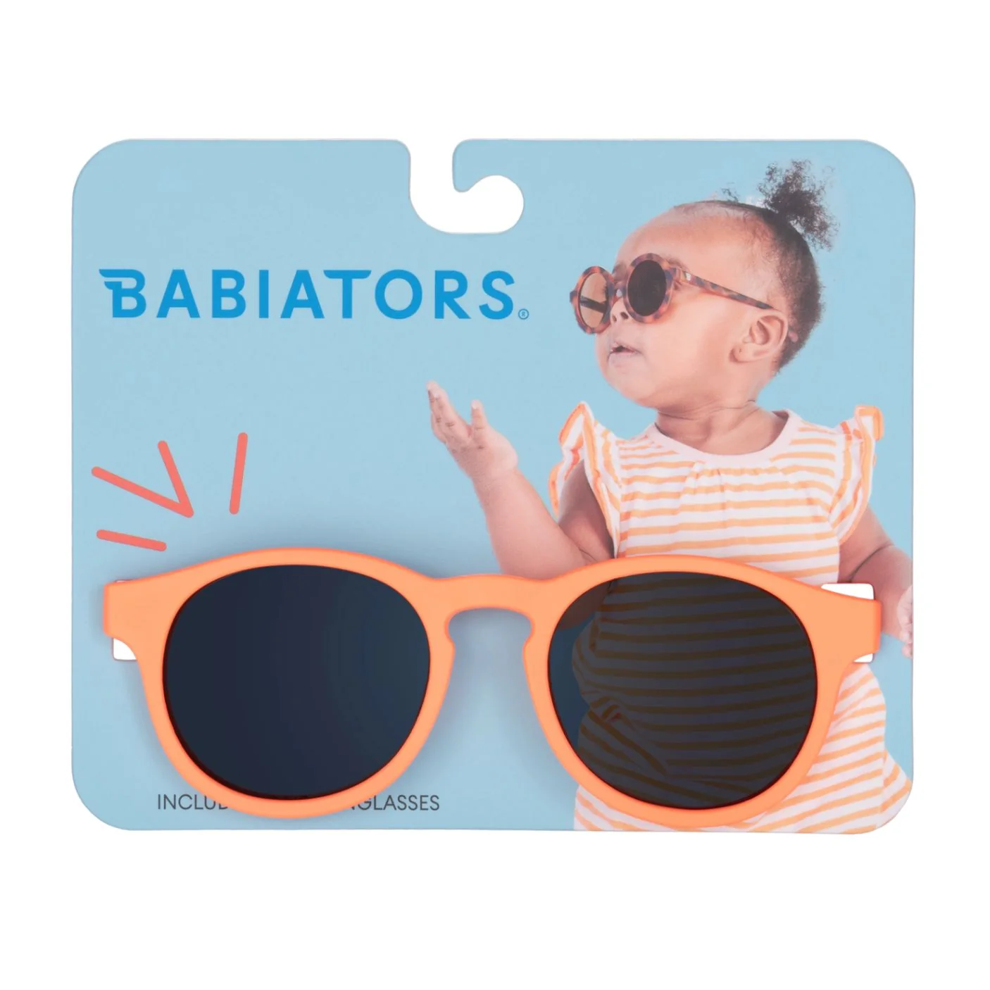 Keyhole Sunglasses on Hangtag - Vivid Neon Orange by Babiators