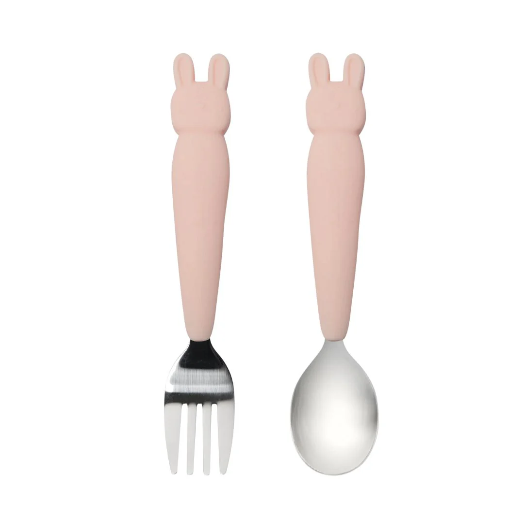 Kids' Spoon & Fork Set - Bunny by Loulou Lollipop