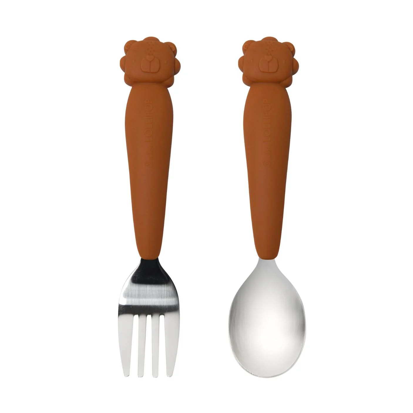 Kids' Spoon & Fork Set - Lion by Loulou Lollipop