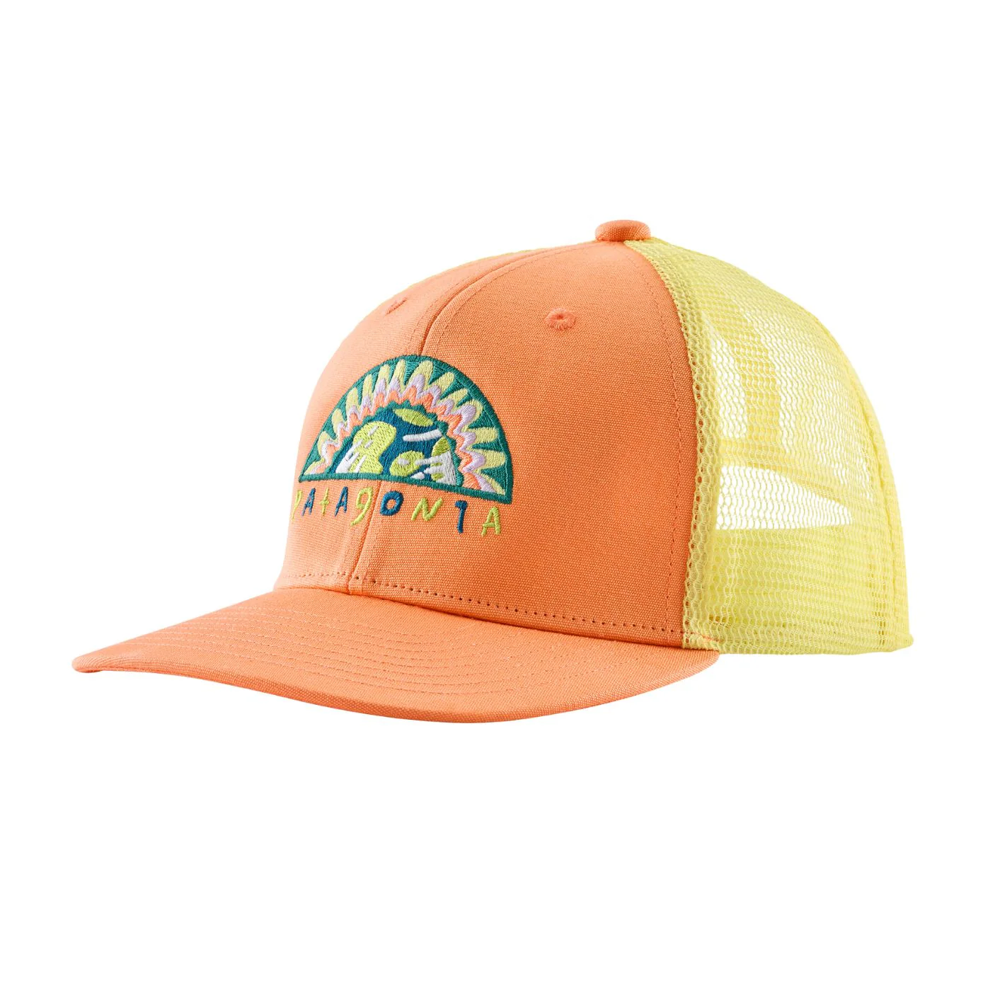 Kids' Trucker Hat - Kids Planet: Peach Sherbet by Patagonia