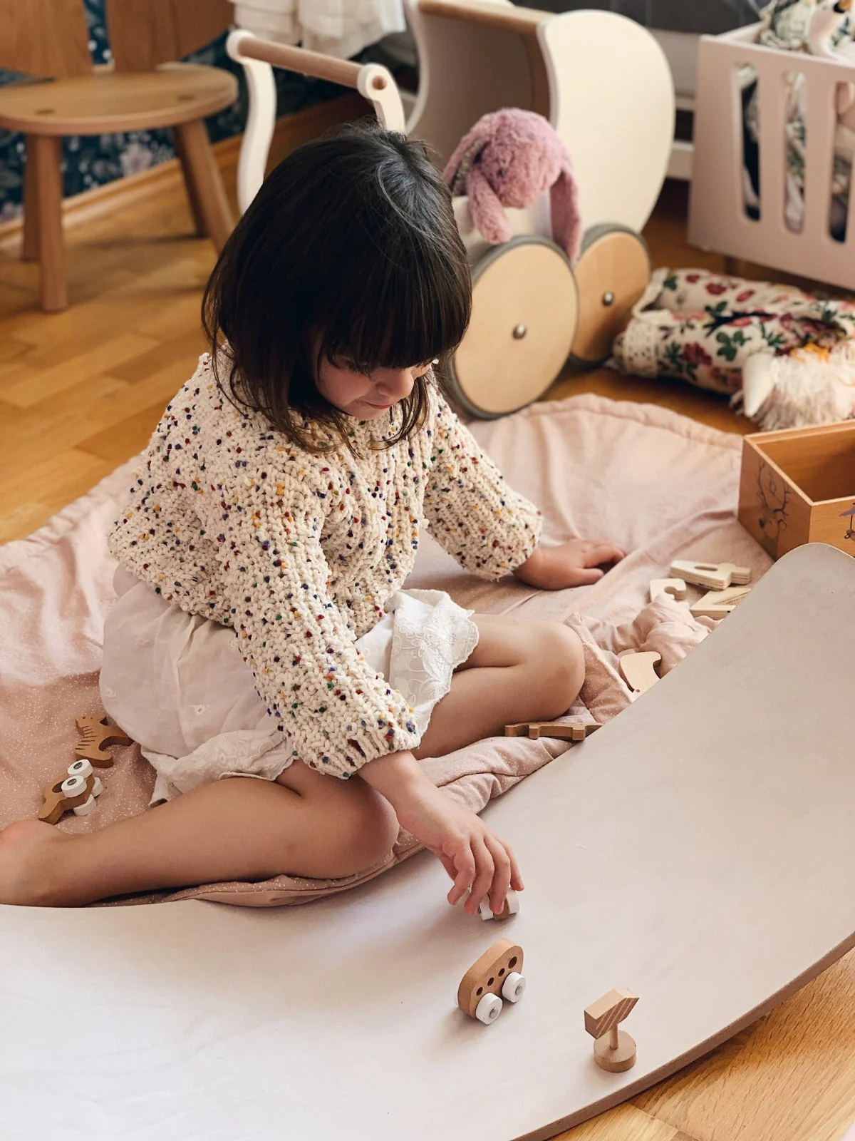 Kinderboard Balance Board Waldorf Original - White Wash by Kinderfeets - Image 4