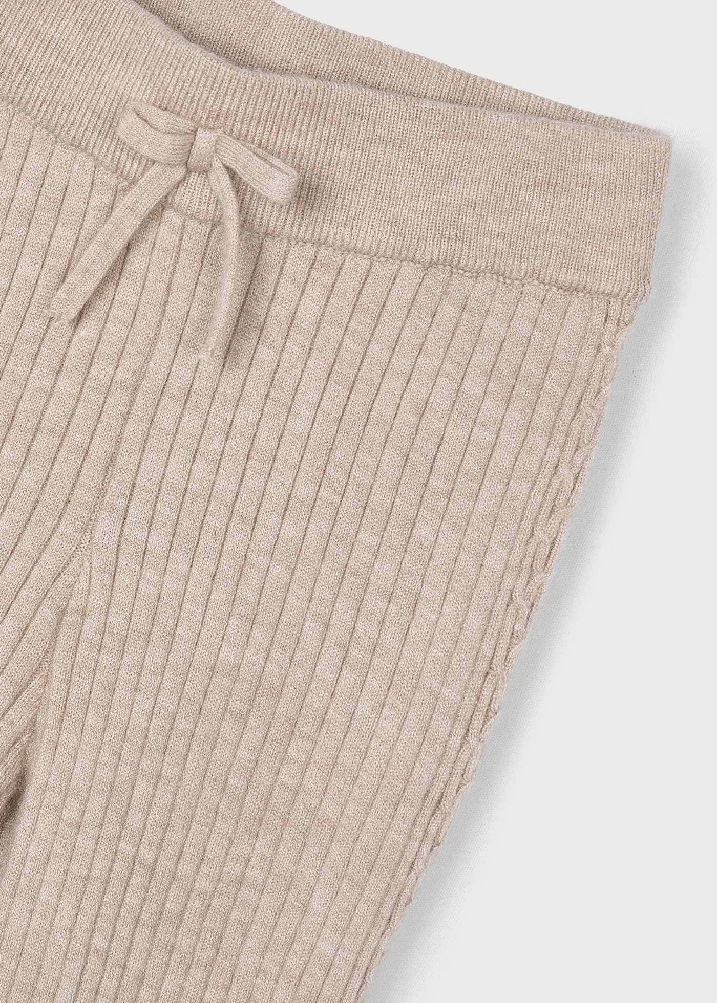 Knit Bow Leggings - Toffee by Mayoral - FINAL SALE - Image 4