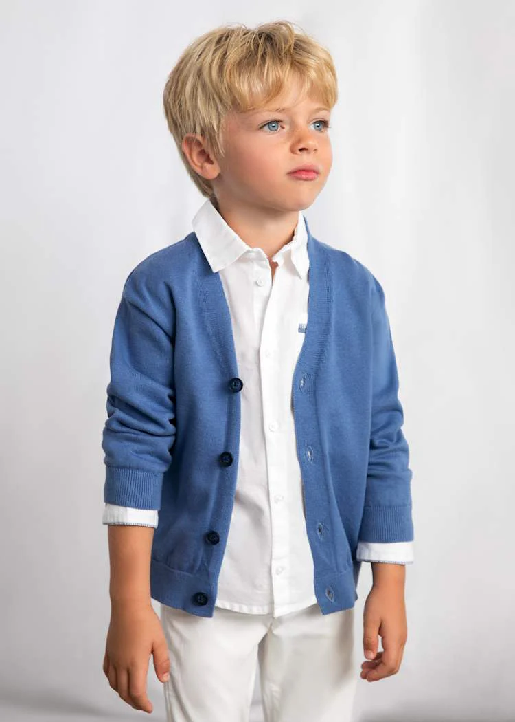 Knit Cardigan - Indigo by Mayoral - Image 2