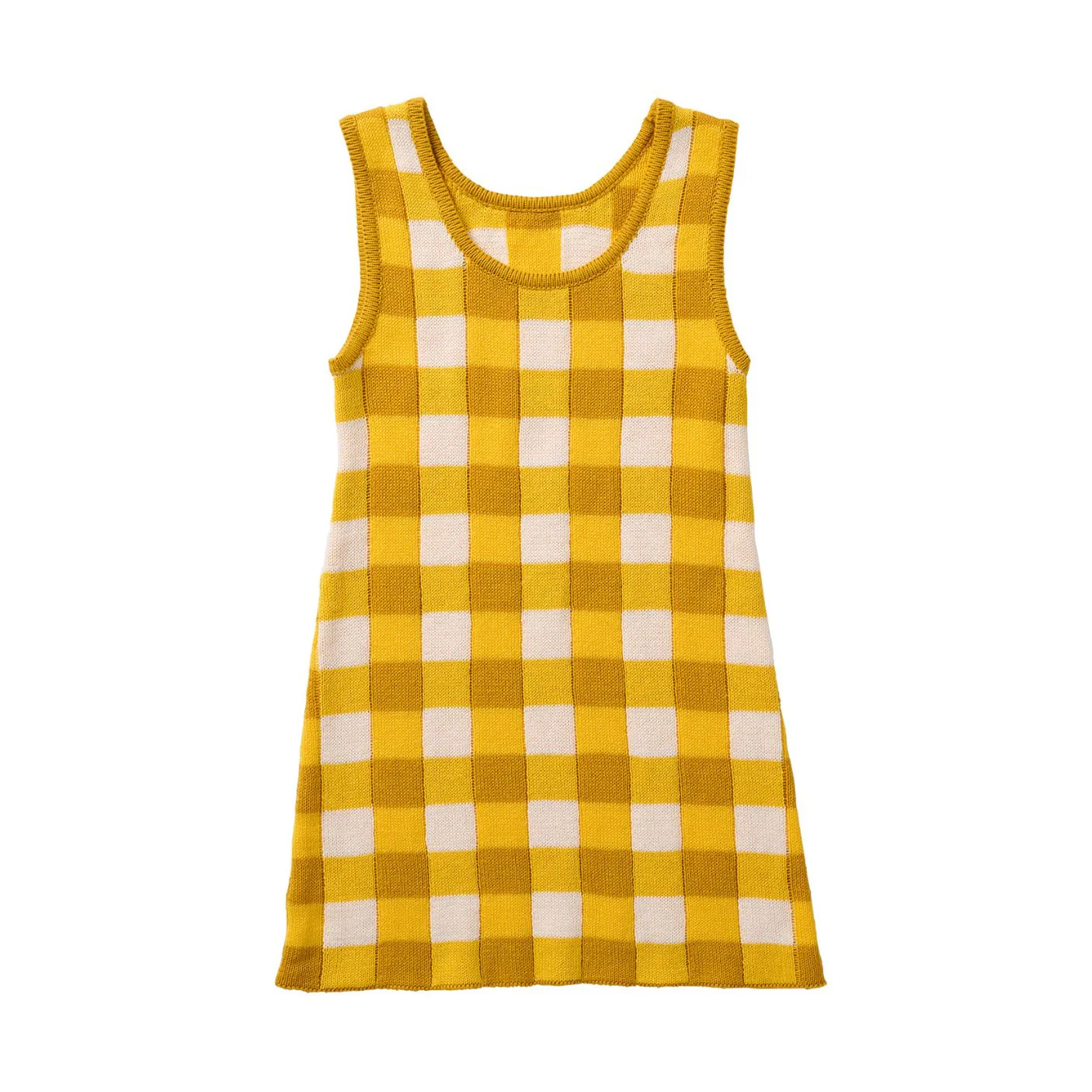 Knit Check Dress - Golden by Seaesta