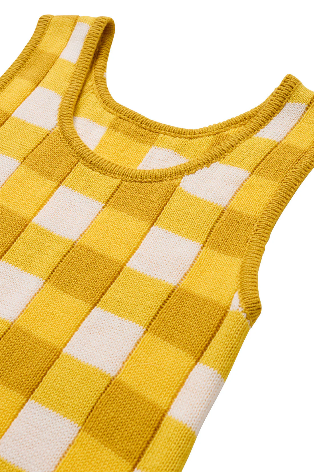 Knit Check Dress - Golden by Seaesta - Image 2