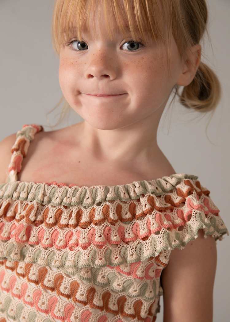 Knit Shorts and Asymmetric Top Set - Tangerine by Mayoral - Image 3