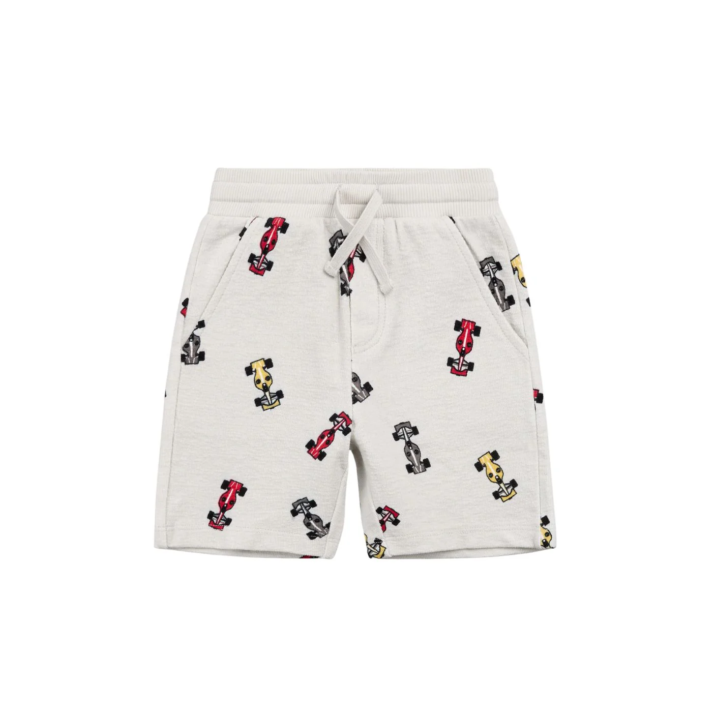 Knit Shorts - Race Cars on Grey by miles the label.
