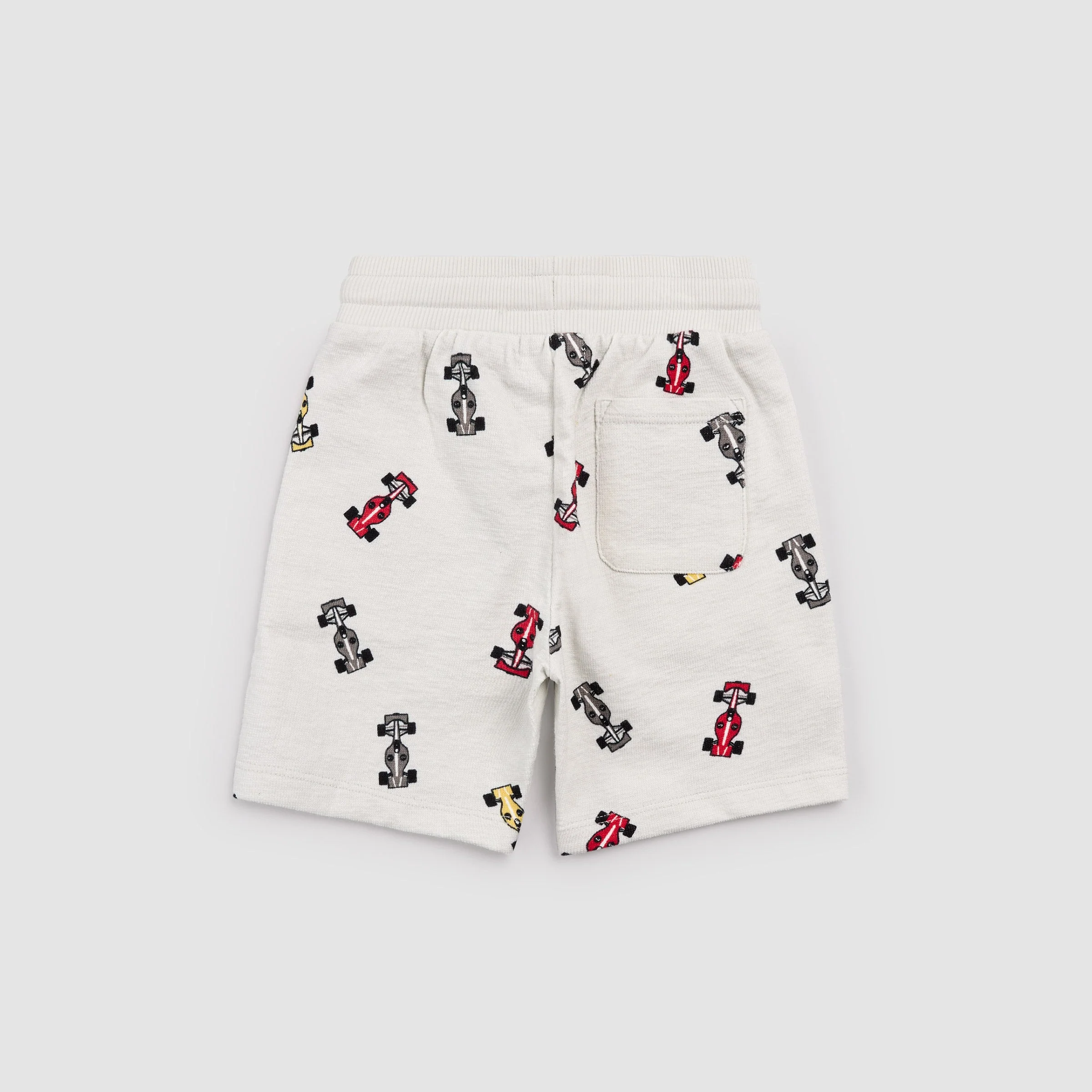 Knit Shorts - Race Cars on Grey by miles the label. - Image 2