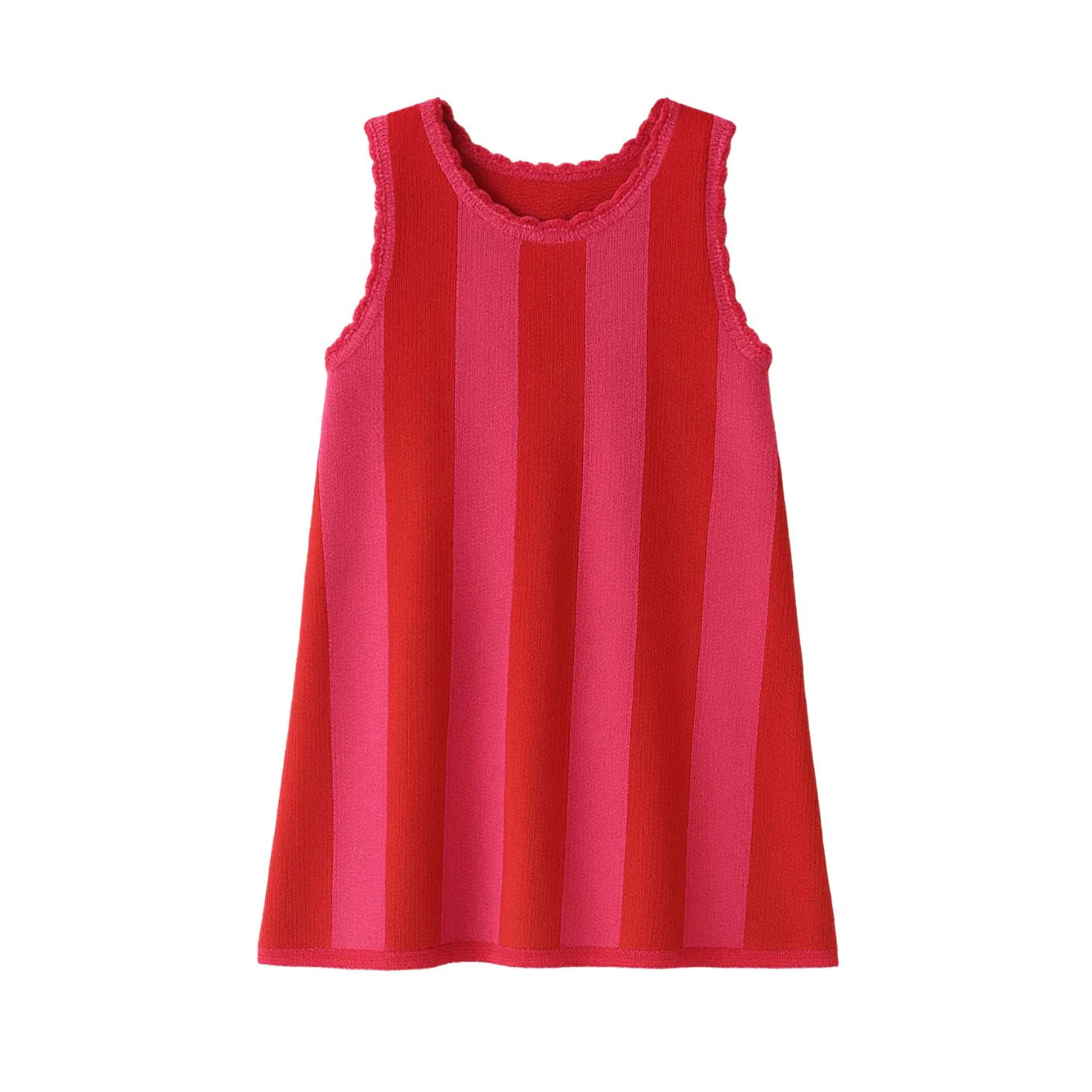 Knit Striped Dress - Hot Pink by Seaesta