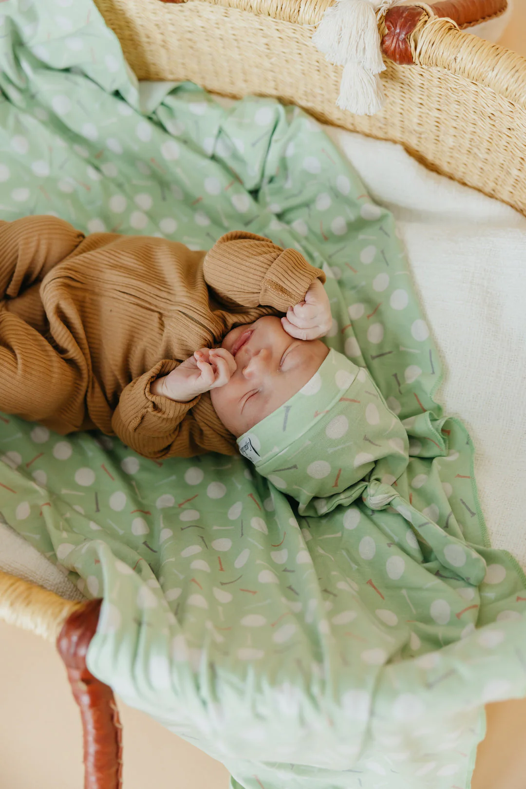 Knit Swaddle Blanket - Bogey by Copper Pearl - Image 2