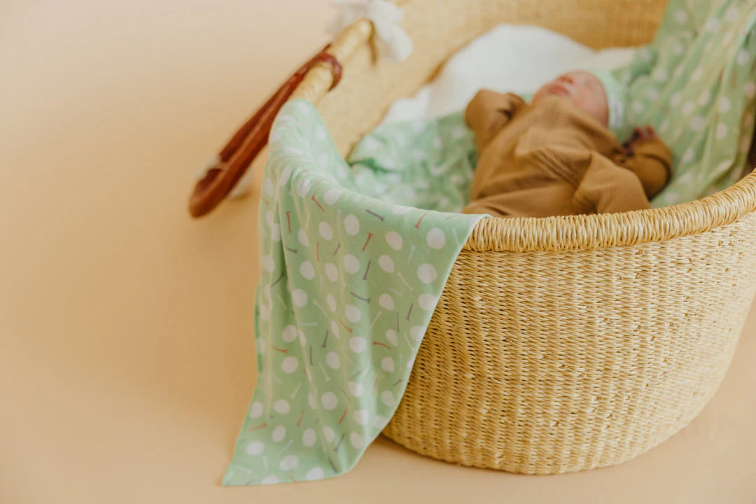 Knit Swaddle Blanket - Bogey by Copper Pearl - Image 3