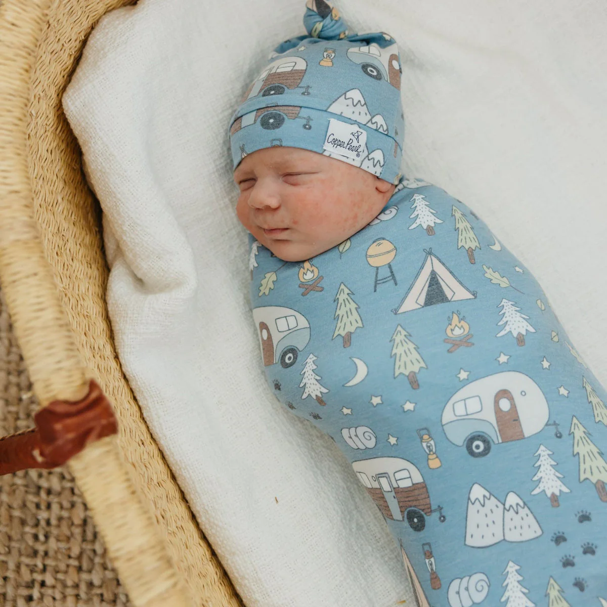 Knit Swaddle Blanket - Bridger by Copper Pearl - Image 3